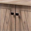 Baxton Studio Derek Natural Oak Finished Wood 1-Drawer Shoe Cabinet