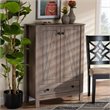 Baxton Studio Derek Natural Oak Finished Wood 1-Drawer Shoe Cabinet