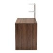 Baxton Studio White and Brown Finished Wood Storage Computer Desk with Shelves
