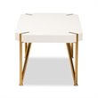 Baxton Studio Kassa Gold Metal and White Finished Wood Coffee Table
