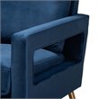 Baxton Studio Leland Navy Blue Gold Finished Armchair