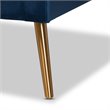 Baxton Studio Leland Navy Blue Gold Finished Armchair