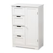 Baxton Studio Bauer White Finished Wood 4-Drawer Bathroom Storage Cabinet