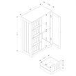 Baxton Studio Bauer White Finished Wood 4-Drawer Bathroom Storage Cabinet
