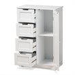 Baxton Studio Bauer White Finished Wood 4-Drawer Bathroom Storage Cabinet