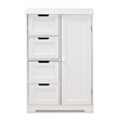 Baxton Studio Bauer White Finished Wood 4-Drawer Bathroom Storage Cabinet