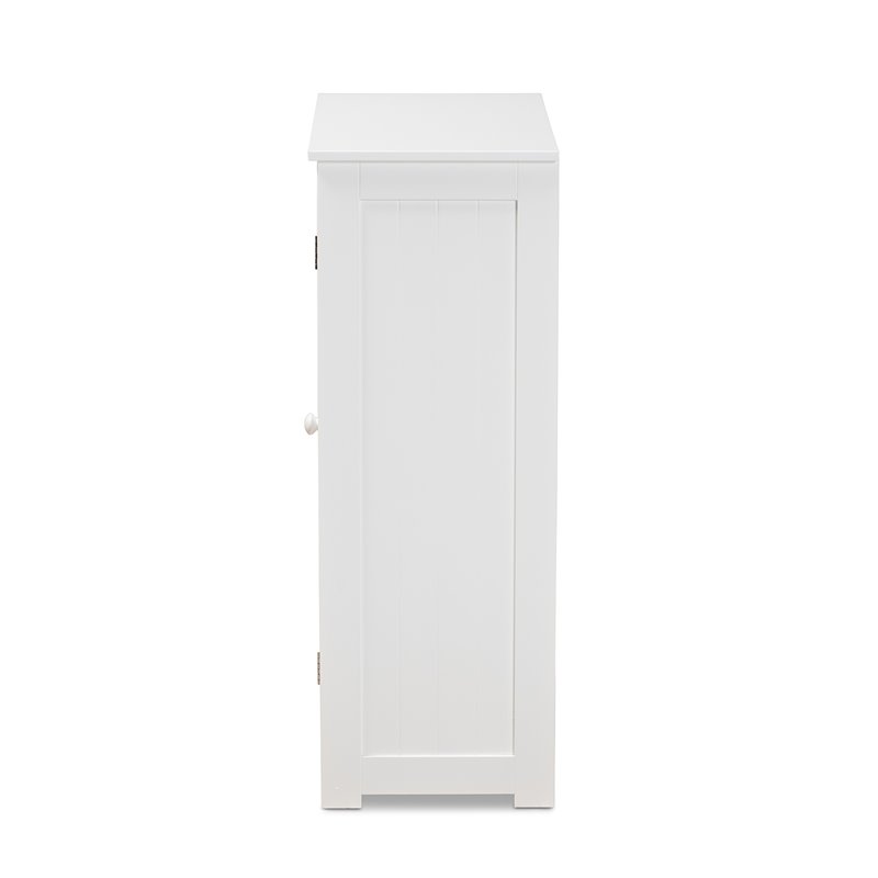 Baxton Studio Bauer White Finished Wood 4-Drawer Bathroom Storage Cabinet