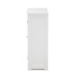 Baxton Studio Bauer White Finished Wood 4-Drawer Bathroom Storage Cabinet