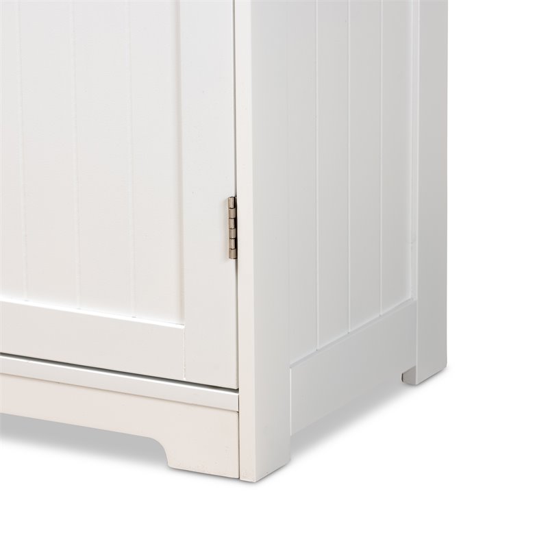 Baxton Studio Bauer White Finished Wood 4-Drawer Bathroom Storage Cabinet