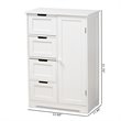 Baxton Studio Bauer White Finished Wood 4-Drawer Bathroom Storage Cabinet