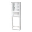 Baxton Studio Campbell White Finished Wood Over the Toilet Bathroom Cabinet