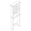 Baxton Studio Campbell White Finished Wood Over the Toilet Bathroom Cabinet