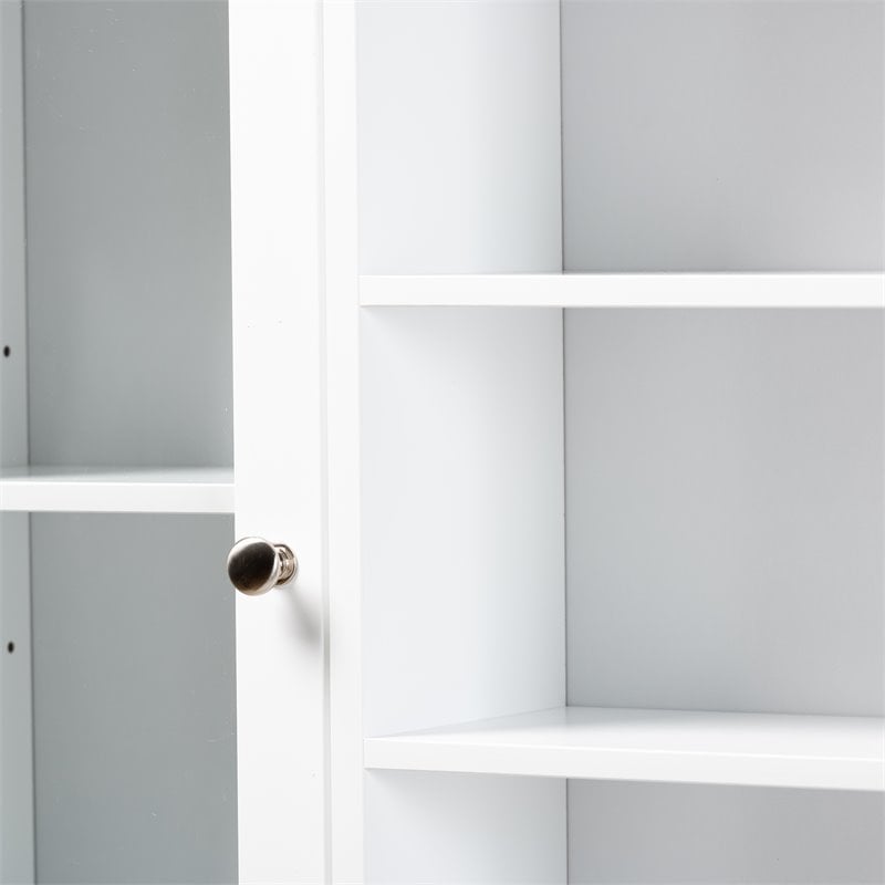 Baxton Studio Campbell White Finished Wood Over the Toilet Bathroom Cabinet