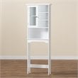 Baxton Studio Campbell White Finished Wood Over the Toilet Bathroom Cabinet