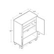 Baxton Studio Rossin Dark Brown Finished Wood 2-Door Entryway Shoe Cabinet
