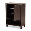 Baxton Studio Rossin Dark Brown Finished Wood 2-Door Entryway Shoe Cabinet