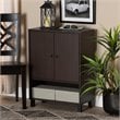 Baxton Studio Rossin Dark Brown Finished Wood 2-Door Entryway Shoe Cabinet