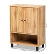 Baxton Studio Rossin Oak Brown Finished Wood 2-Door Entryway Shoe Cabinet