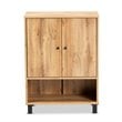 Baxton Studio Rossin Oak Brown Finished Wood 2-Door Entryway Shoe Cabinet