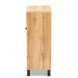 Baxton Studio Rossin Oak Brown Finished Wood 2-Door Entryway Shoe Cabinet