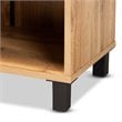 Baxton Studio Rossin Oak Brown Finished Wood 2-Door Entryway Shoe Cabinet