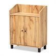 Baxton Studio Rossin Oak Brown Finished Wood 2-Door Entryway Shoe Cabinet