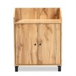 Baxton Studio Rossin Oak Brown Finished Wood 2-Door Entryway Shoe Cabinet