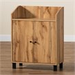 Baxton Studio Rossin Oak Brown Finished Wood 2-Door Entryway Shoe Cabinet