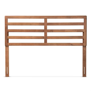 Baxton Studio Akemi Walnut Finished Wood Queen Size Headboard