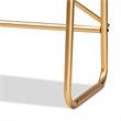 Baxton Studio Merida Gold Brown Finished Wood 2-Tier Queen Size Shelf