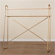 Baxton Studio Merida Gold Brown Finished Wood 2-Tier Queen Size Shelf
