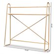 Baxton Studio Merida Gold Brown Finished Wood 2-Tier Queen Size Shelf