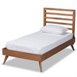 Baxton Studio Shiro Modern Walnut Finished Wood Twin Size Platform Bed