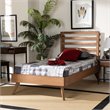 Baxton Studio Shiro Modern Walnut Finished Wood Twin Size Platform Bed