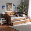 Baxton Studio Alya Brown Finished Wood Full Size Daybed