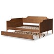 Baxton Studio Alya Brown Finished Wood Full Size Daybed