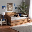 Baxton Studio Alya Brown Finished Wood Full Size Daybed