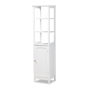 baxton studio beltran white finished wood bathroom storage cabinet