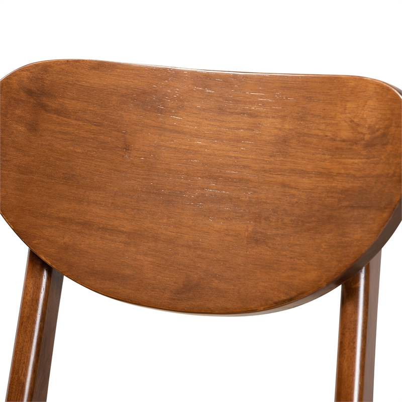 Baxton Studio Katya Brown Finished Wood 2-Piece Counter Stool Set
