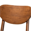Baxton Studio Katya Brown Finished Wood 2-Piece Counter Stool Set