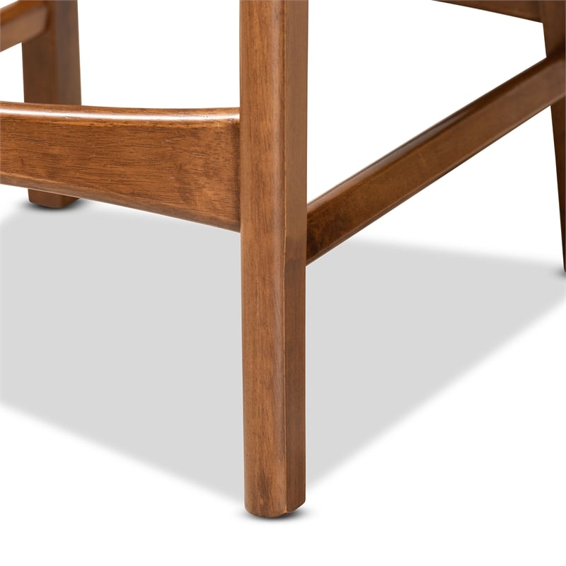 Baxton Studio Katya Brown Finished Wood 2-Piece Counter Stool Set