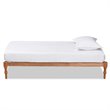 Baxton Studio Iseline Walnut Brown Finished Wood Twin Size Platform Bed Frame