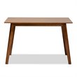 Baxton Studio Maila Transitional Walnut Brown Finished Wood Dining Table