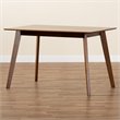 Baxton Studio Maila Transitional Walnut Brown Finished Wood Dining Table