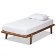 Baxton Studio Kaia Walnut Brown Finished Wood Twin Size Platform Bed Frame