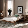 Baxton Studio Kaia Walnut Brown Finished Wood Twin Size Platform Bed Frame
