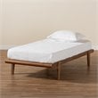 Baxton Studio Kaia Walnut Brown Finished Wood Twin Size Platform Bed Frame