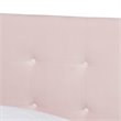 Baxton Studio Caprice Glam Light Pink Upholstered Twin Size Panel Bed