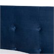 Baxton Studio Caprice Glam Navy Blue Upholstered Twin Size Panel Bed