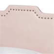 Baxton Studio Benjen Glam Light Pink Upholstered Twin Size Panel Bed